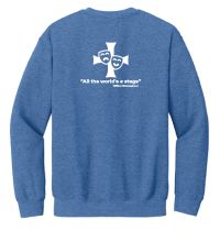 18000B-Youth Players crewneck, heather royal